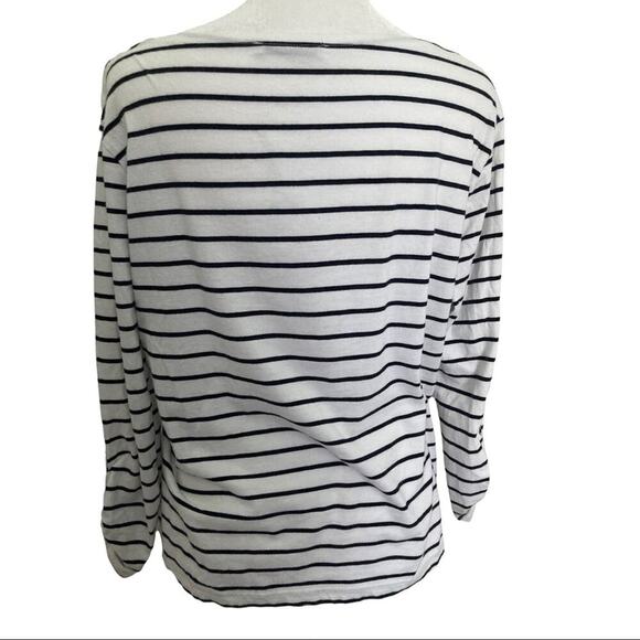 Zara Pencil Striped Tee White w/ Black Stripes size M - Picture 9 of 9